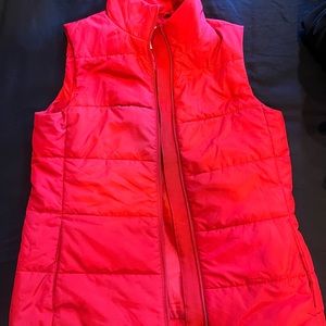 LIKE NEW MICHAEL KORS RED PUFFER VEST SIZE SMALL